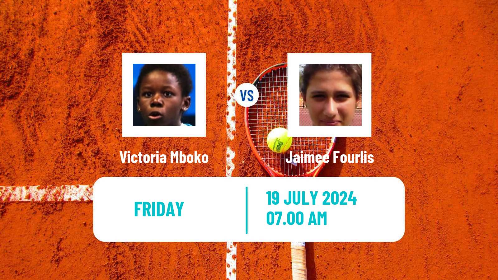 Tennis ITF W35 Darmstadt Women Victoria Mboko - Jaimee Fourlis