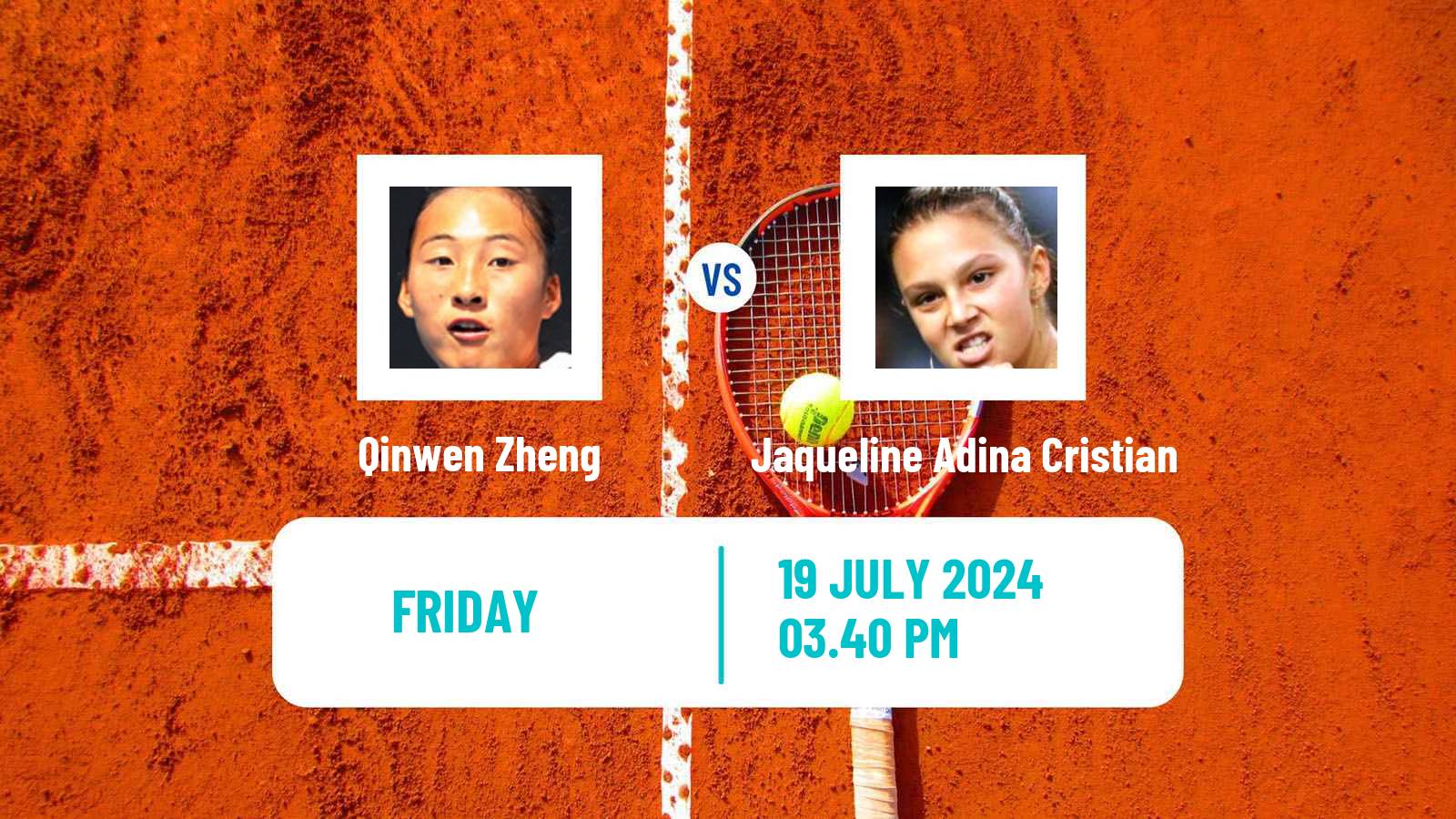 Tennis WTA Palermo Qinwen Zheng - Jaqueline Adina Cristian