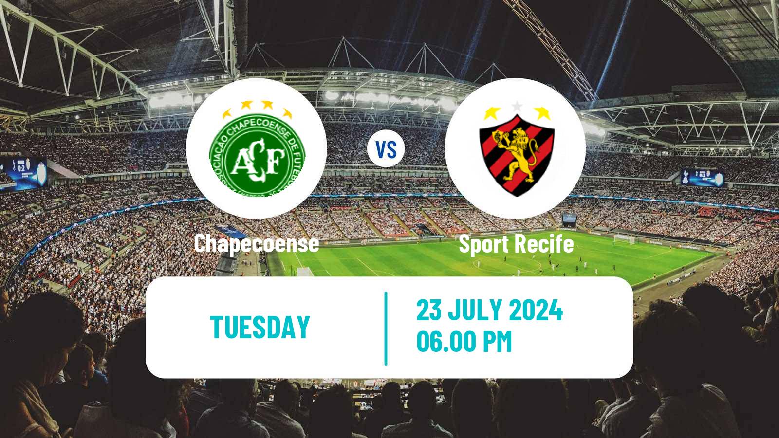 Soccer Brazilian Serie B Chapecoense - Sport Recife