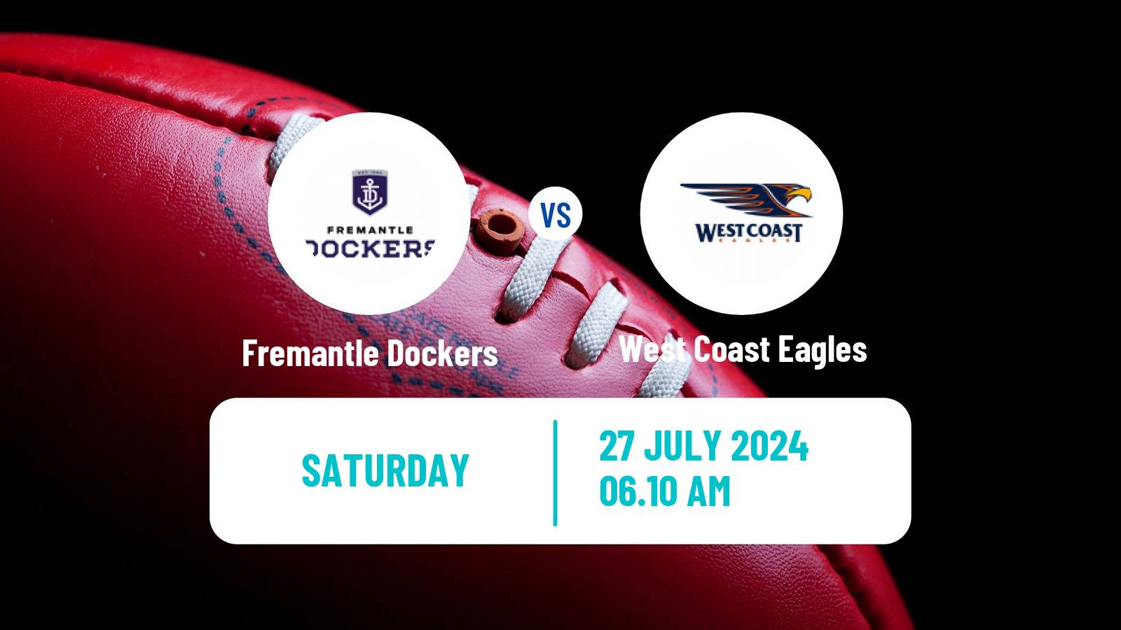 Aussie rules AFL Fremantle Dockers - West Coast Eagles