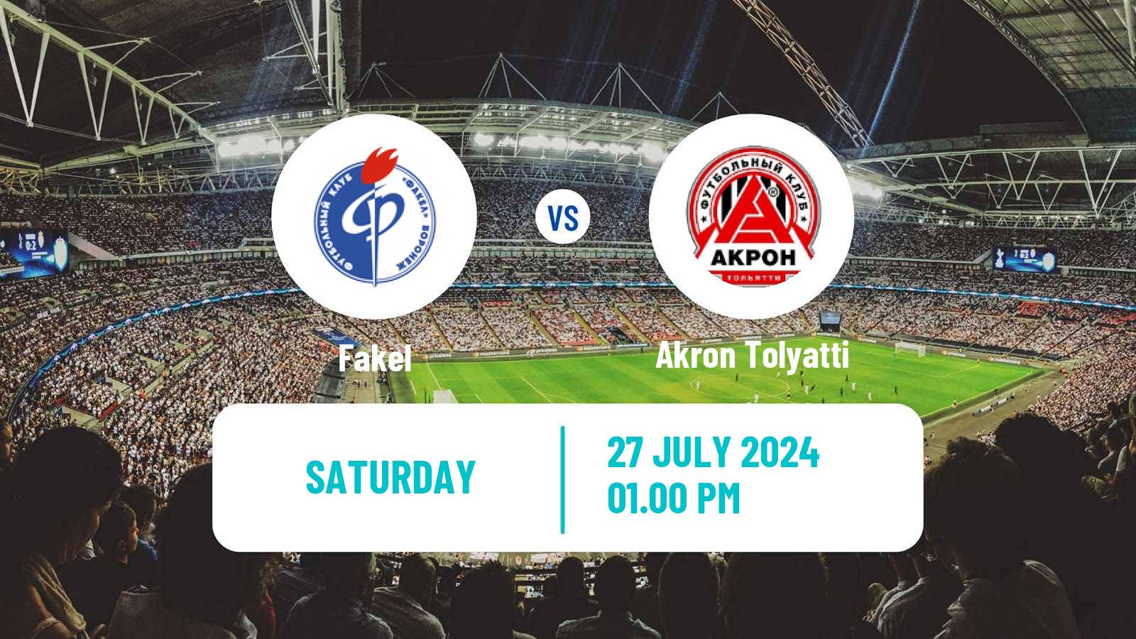 Soccer Russian Premier League Fakel - Akron Tolyatti