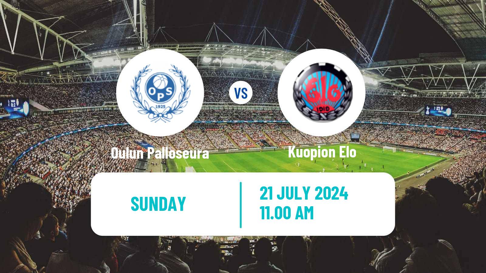 Soccer Finnish Kakkonen Group C Oulun Palloseura - Kuopion Elo