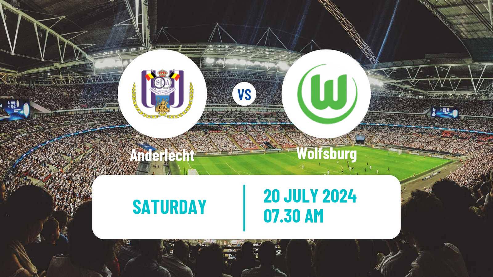 Soccer Club Friendly Anderlecht - Wolfsburg