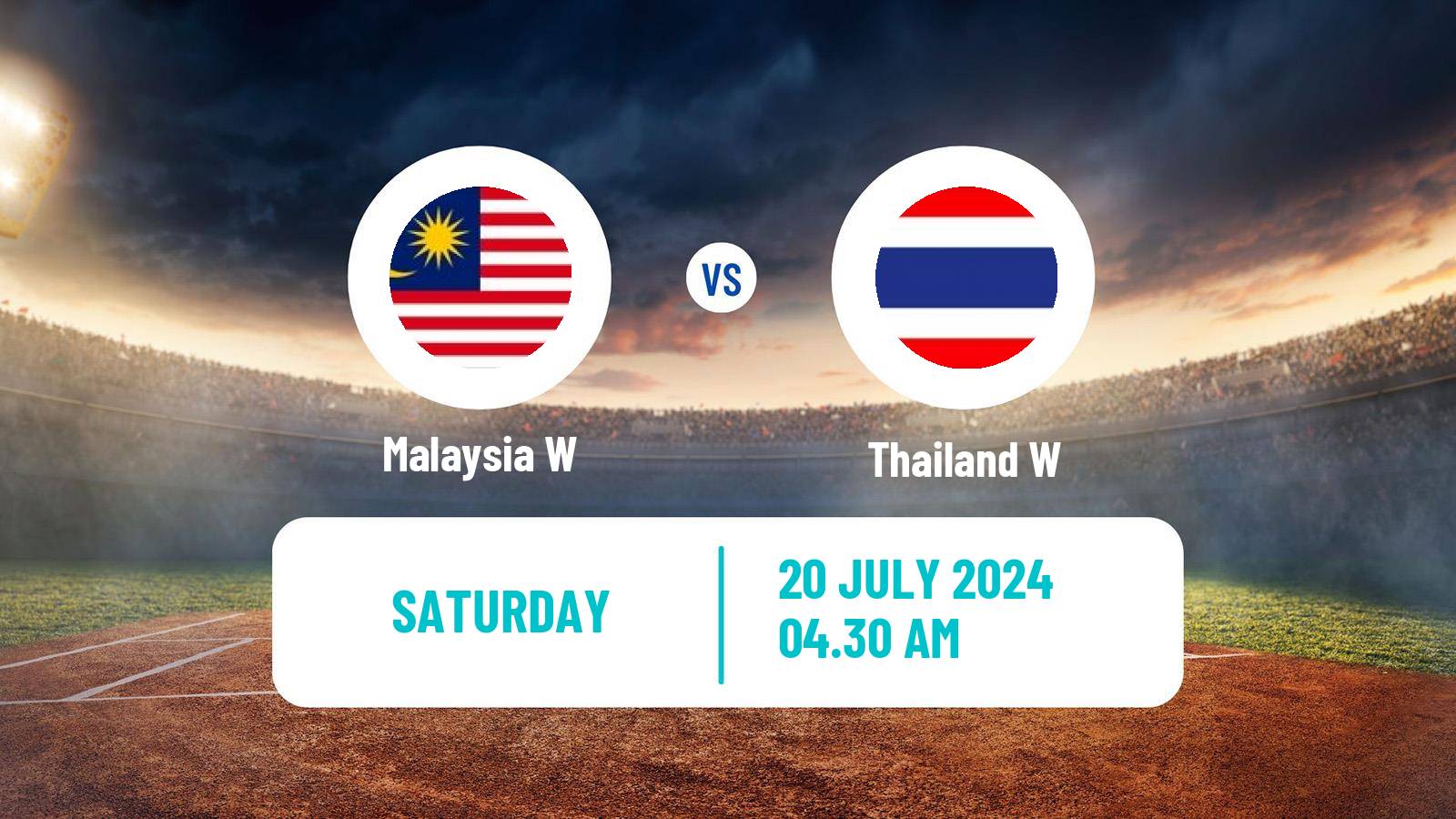 Cricket T20 Asia Cup Women Malaysia W - Thailand W