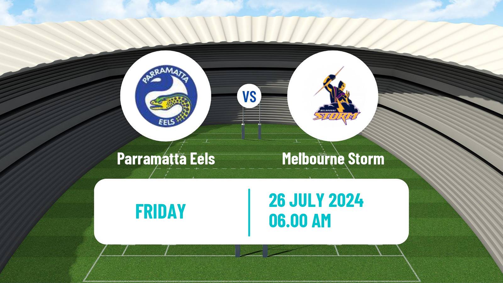 Rugby league Australian NRL Parramatta Eels - Melbourne Storm