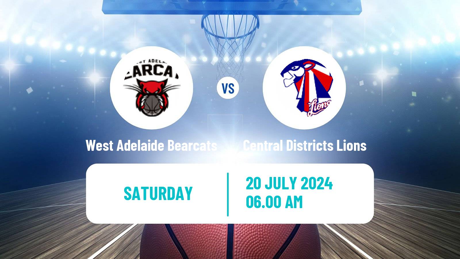 Basketball Australian NBL1 Central West Adelaide Bearcats - Central Districts Lions