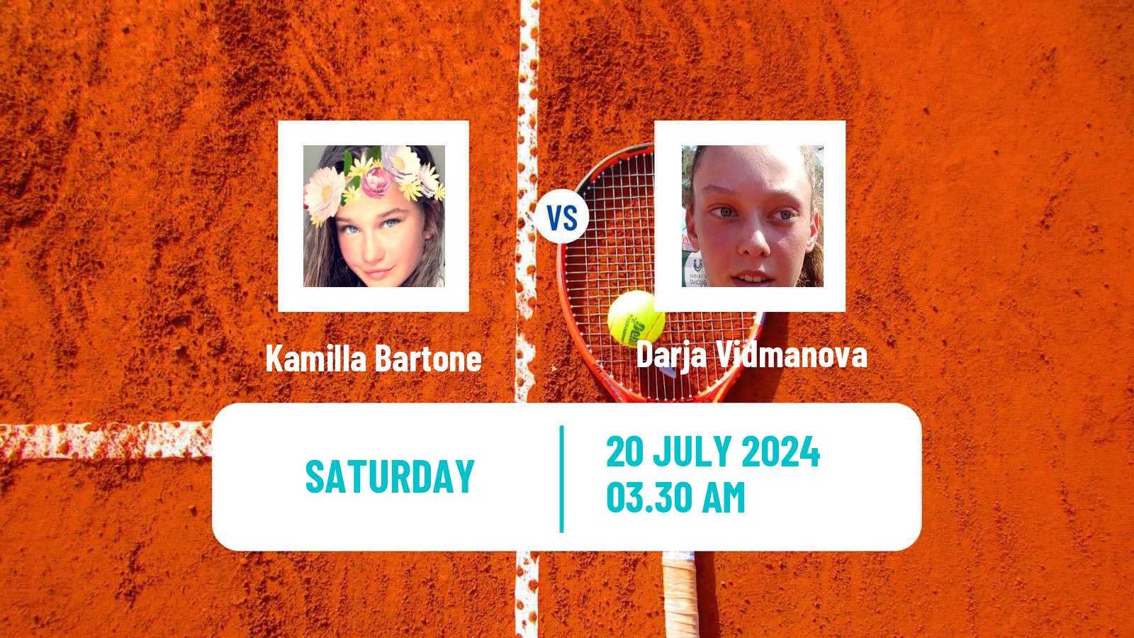 Tennis ITF W15 Kursumlijska Banja 12 Women Kamilla Bartone - Darja Vidmanova