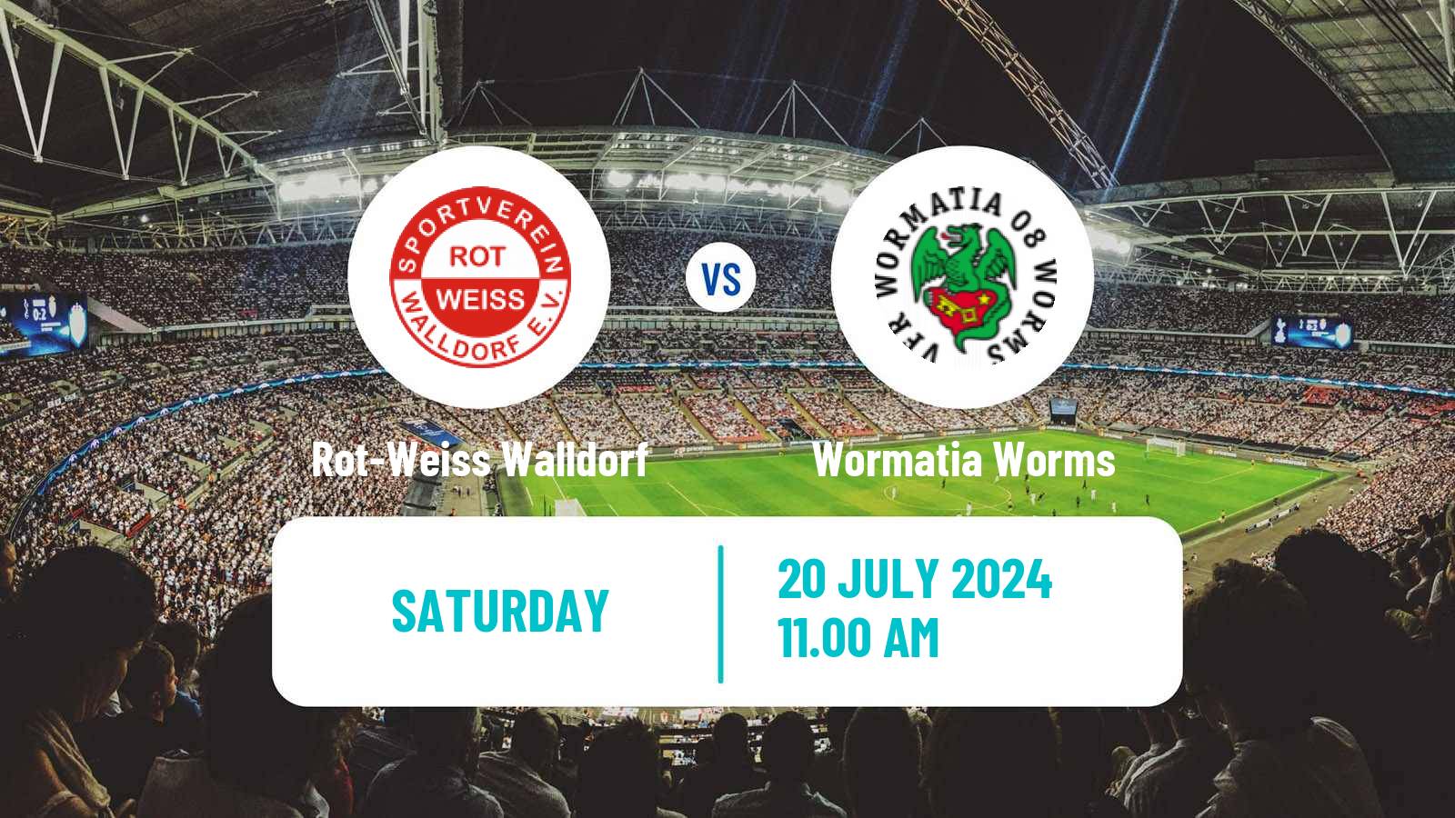 Soccer Club Friendly Rot-Weiss Walldorf - Wormatia Worms