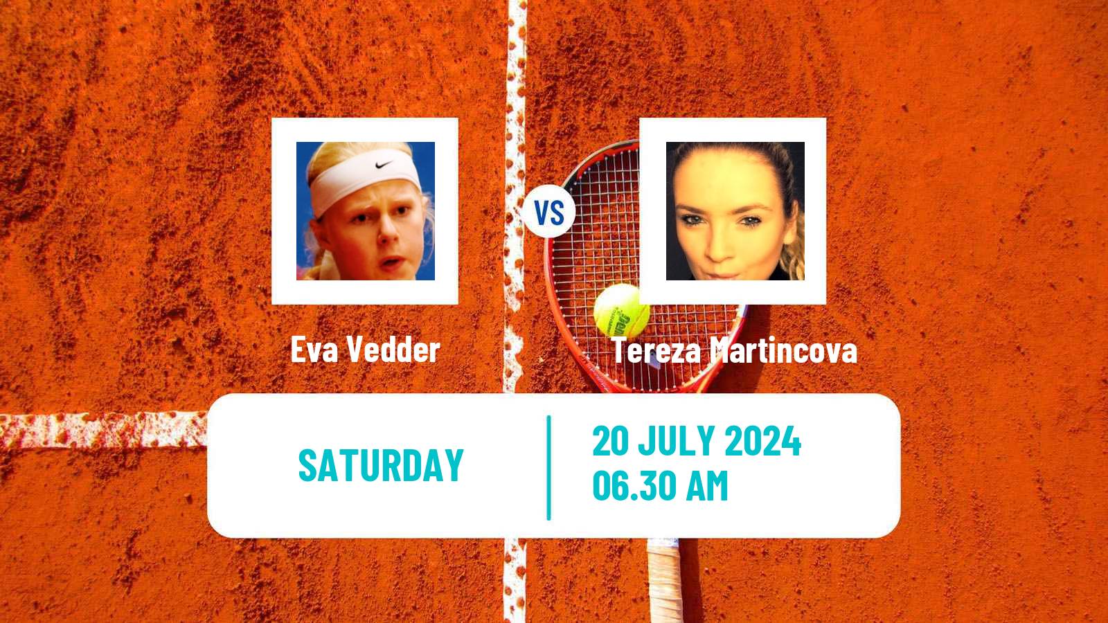 Tennis WTA Prague Eva Vedder - Tereza Martincova