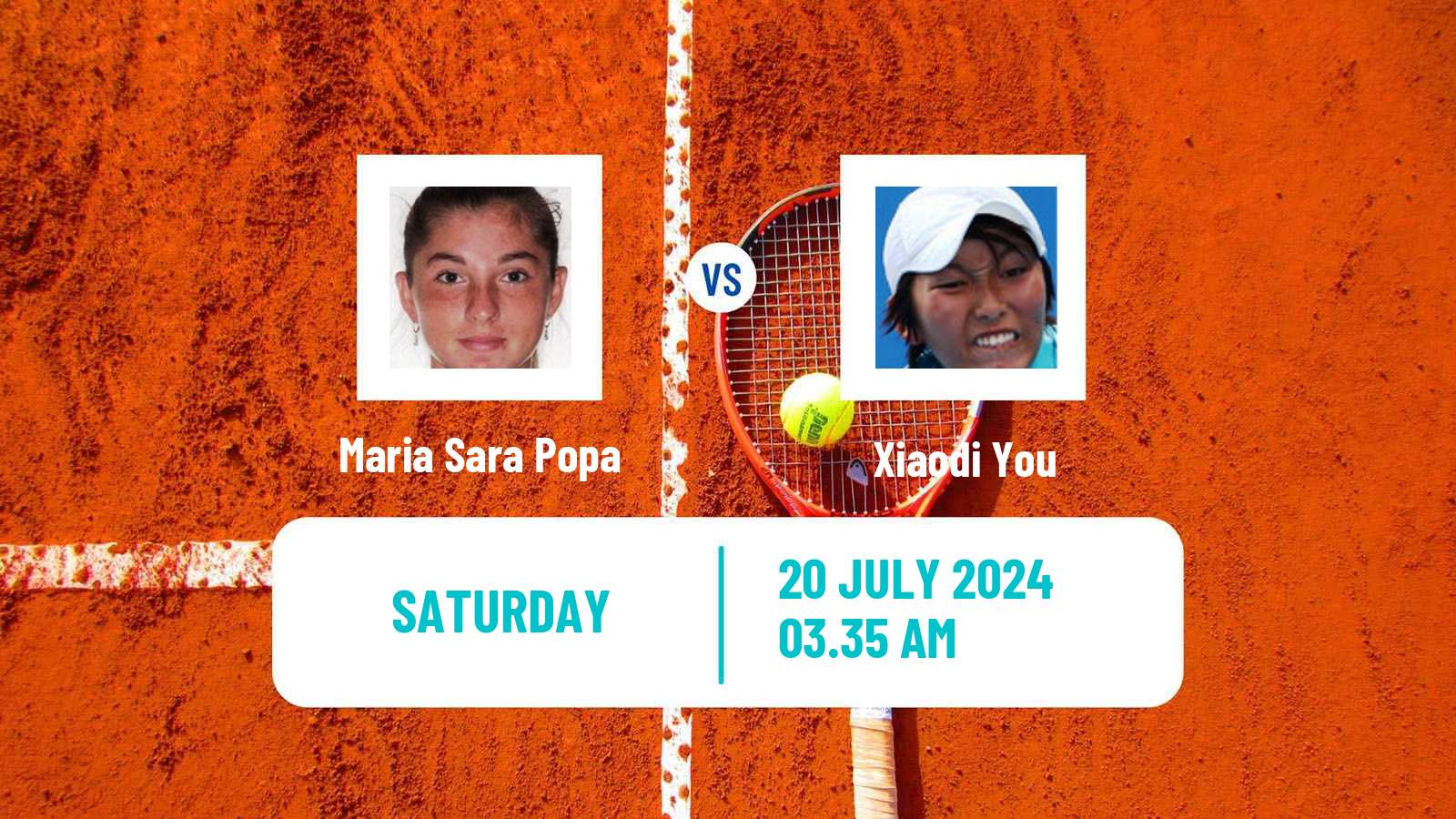 Tennis WTA Iasi Maria Sara Popa - Xiaodi You