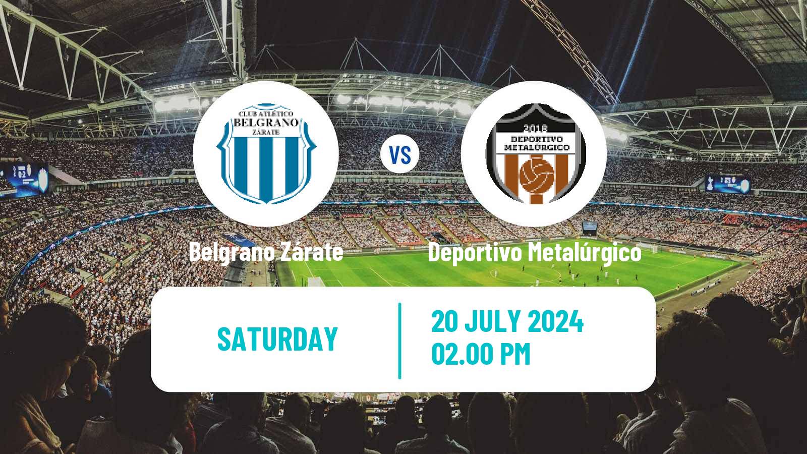 Soccer Argentinian Torneo Promocional Amateur Belgrano Zárate - Deportivo Metalúrgico