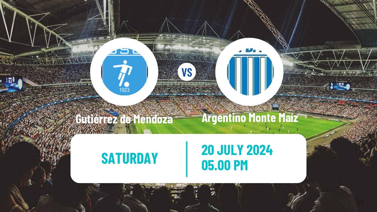 Soccer Argentinian Torneo Federal Gutiérrez de Mendoza - Argentino Monte Maíz