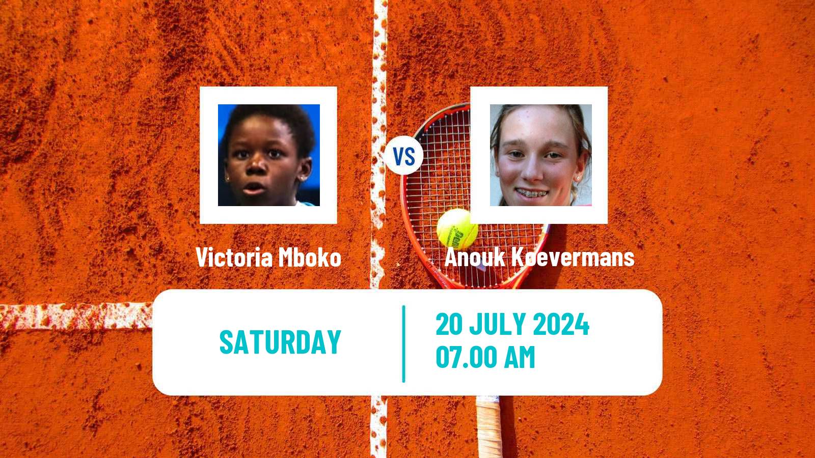 Tennis ITF W35 Darmstadt Women Victoria Mboko - Anouk Koevermans