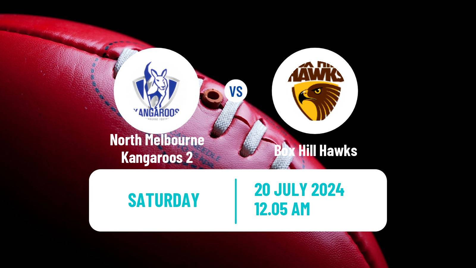 Aussie rules VFL North Melbourne Kangaroos 2 - Box Hill Hawks