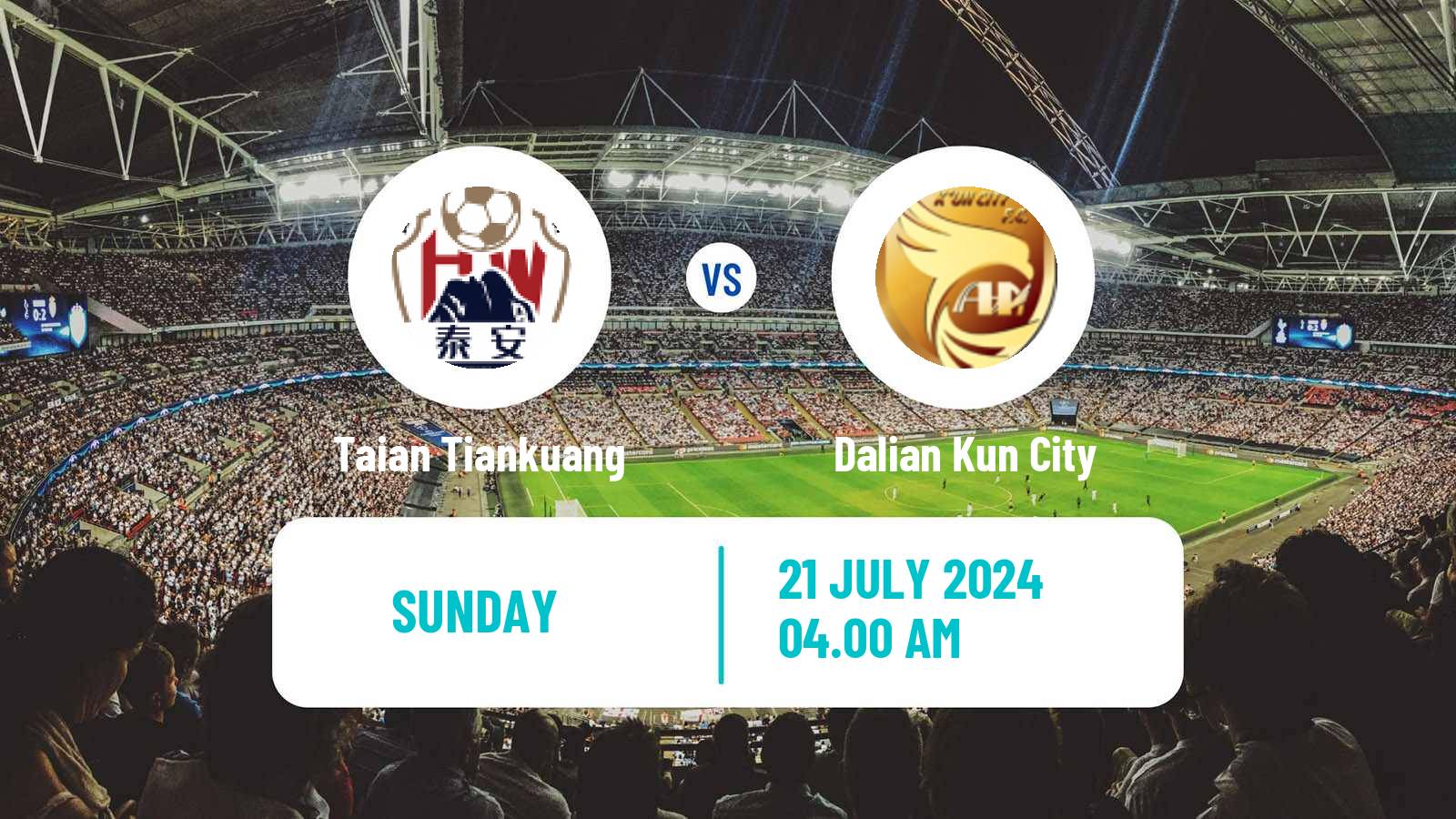 Soccer Chinese Yi League Taian Tiankuang - Dalian Kun City