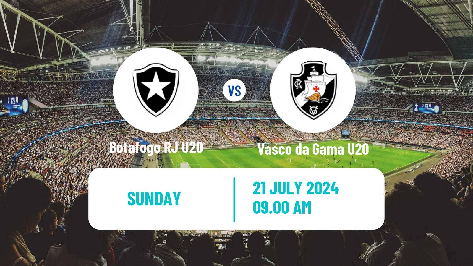 Soccer Brazilian Carioca U20 Botafogo RJ U20 - Vasco da Gama U20