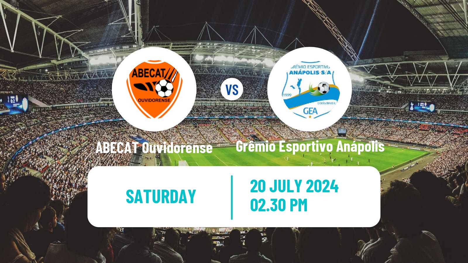 Soccer Brazilian Campeonato Goiano 2 ABECAT Ouvidorense - Grêmio Esportivo Anápolis