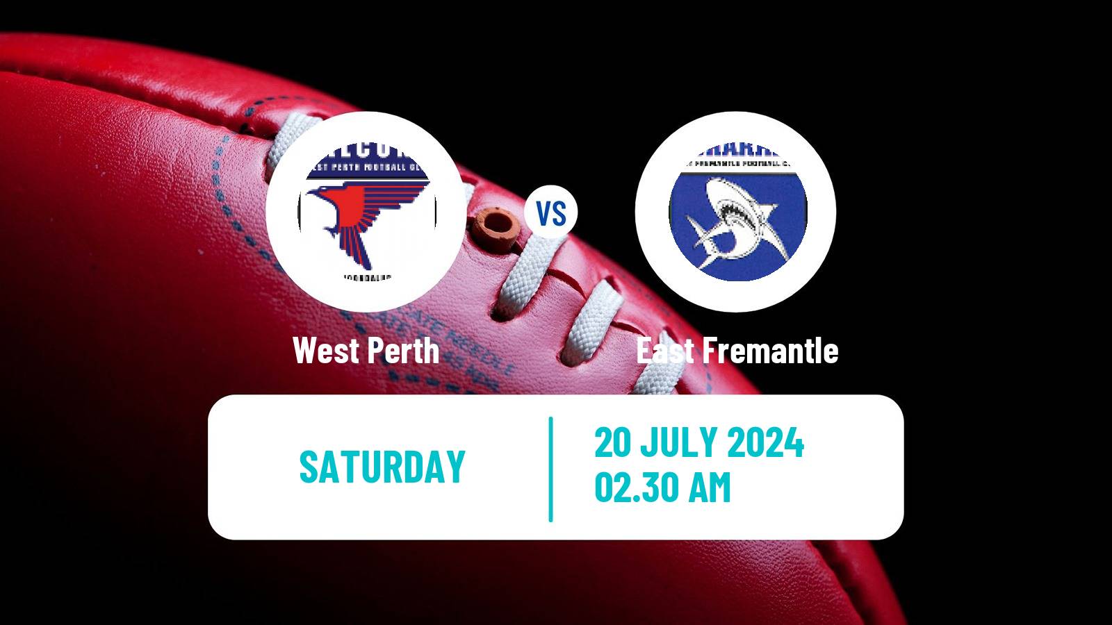 Aussie rules WAFL West Perth - East Fremantle