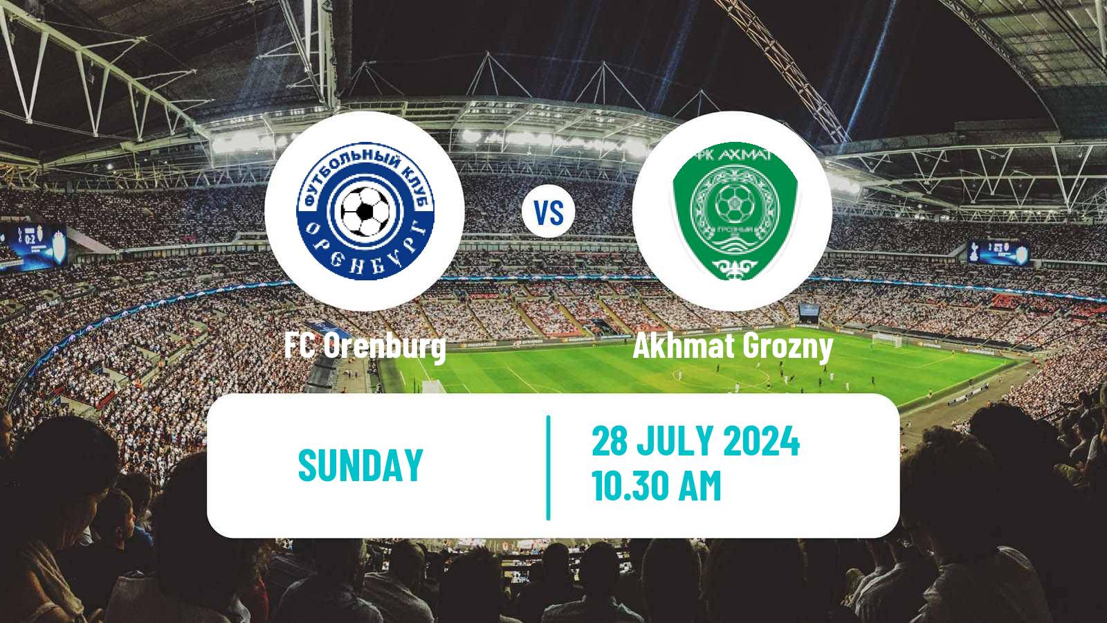 Soccer Russian Premier League Orenburg - Akhmat Grozny