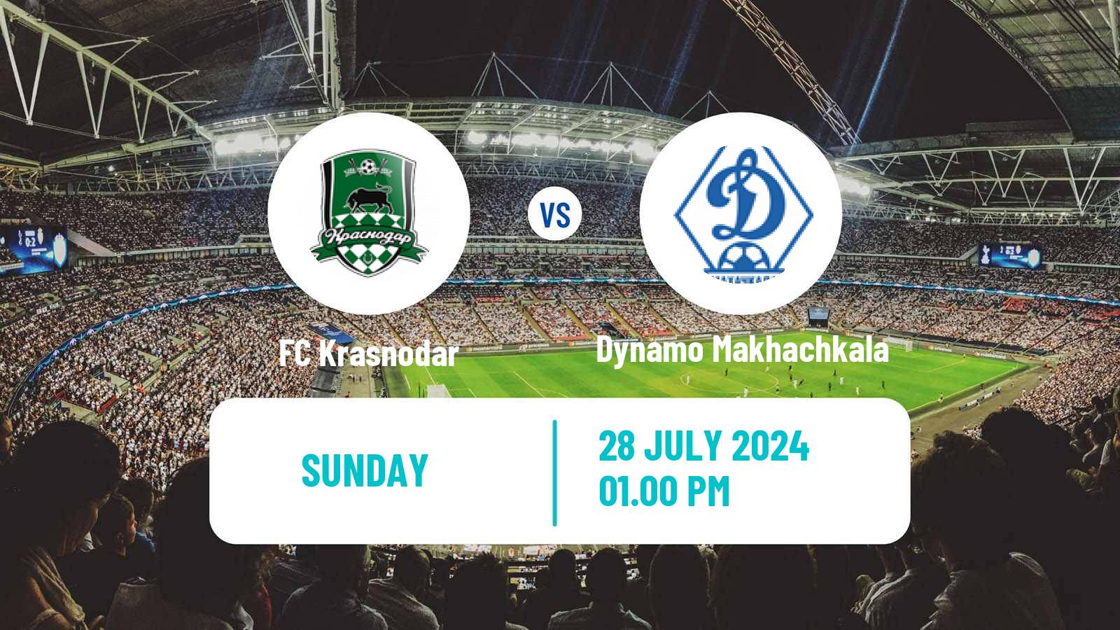 Soccer Russian Premier League Krasnodar - Dynamo Makhachkala