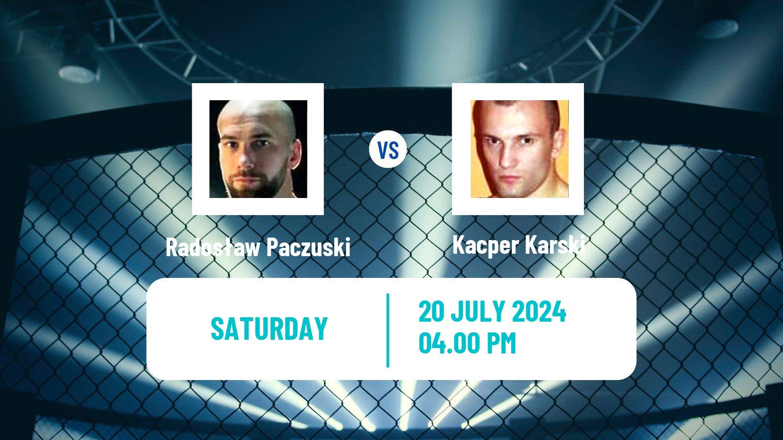 MMA Middleweight Ksw Men Radosław Paczuski - Kacper Karski