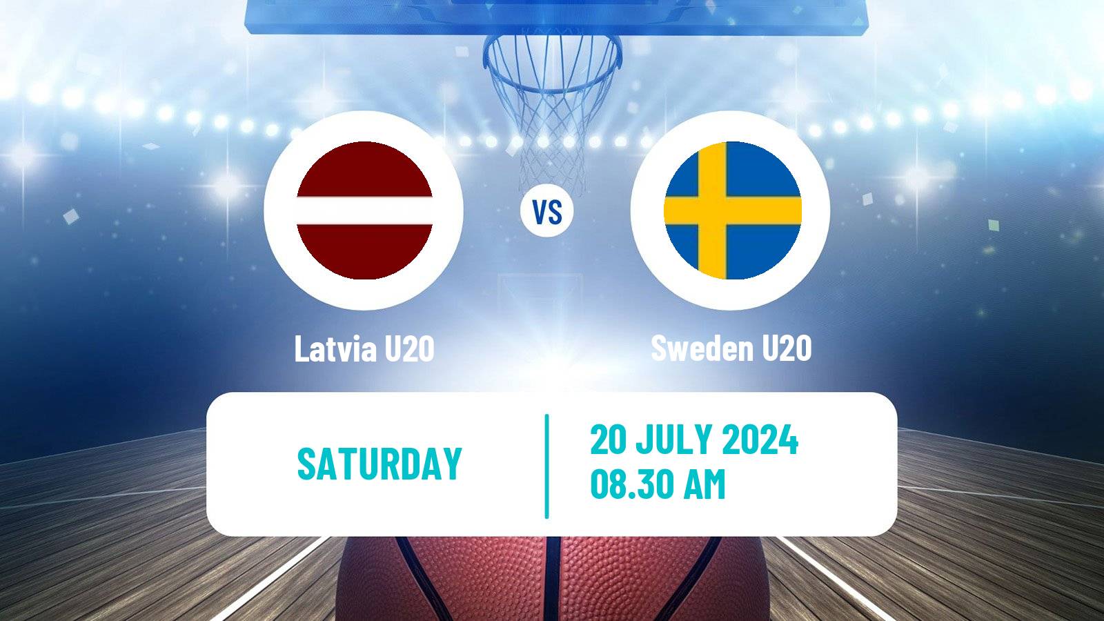 Basketball EuroBasket U20 B Latvia U20 - Sweden U20