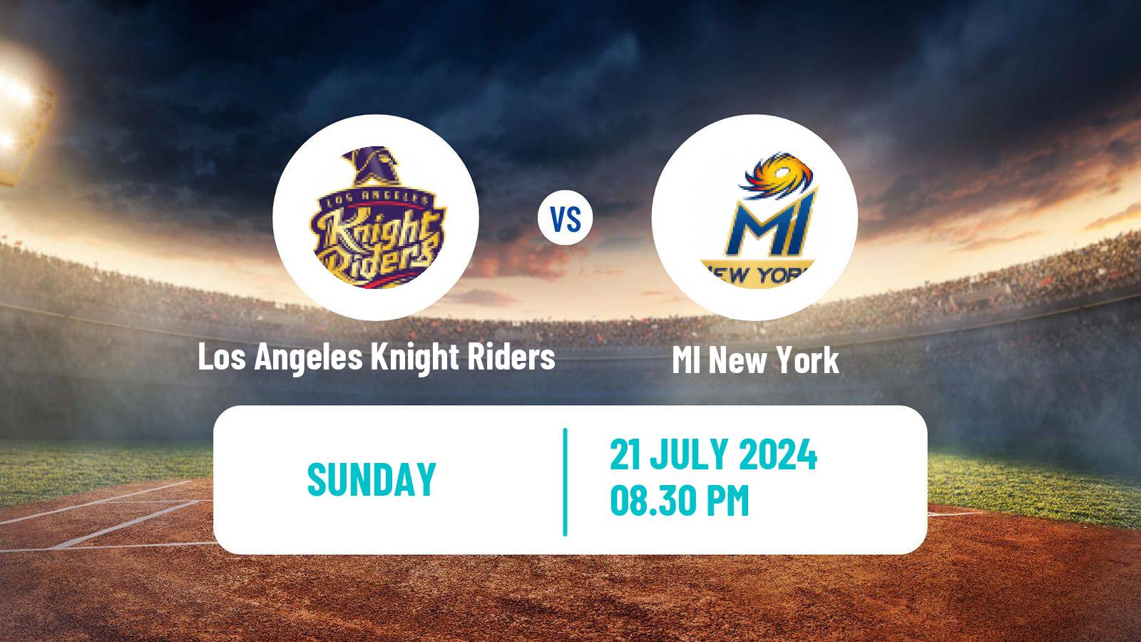 Cricket MLC Cricket Los Angeles Knight Riders - MI New York