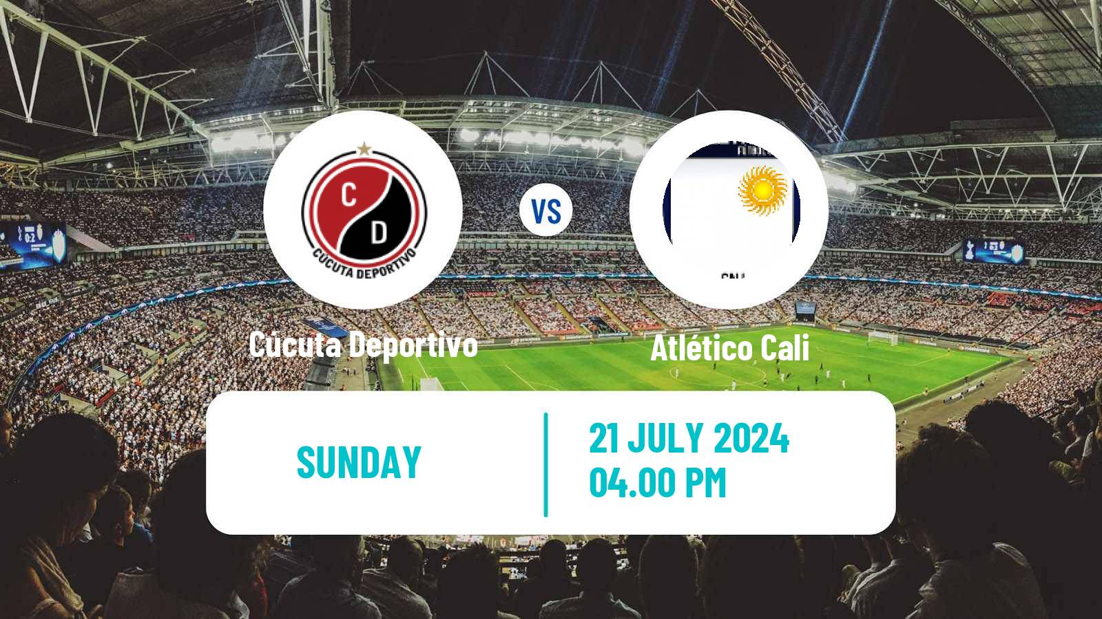 Soccer Colombian Primera B Cúcuta Deportivo - Atlético Cali