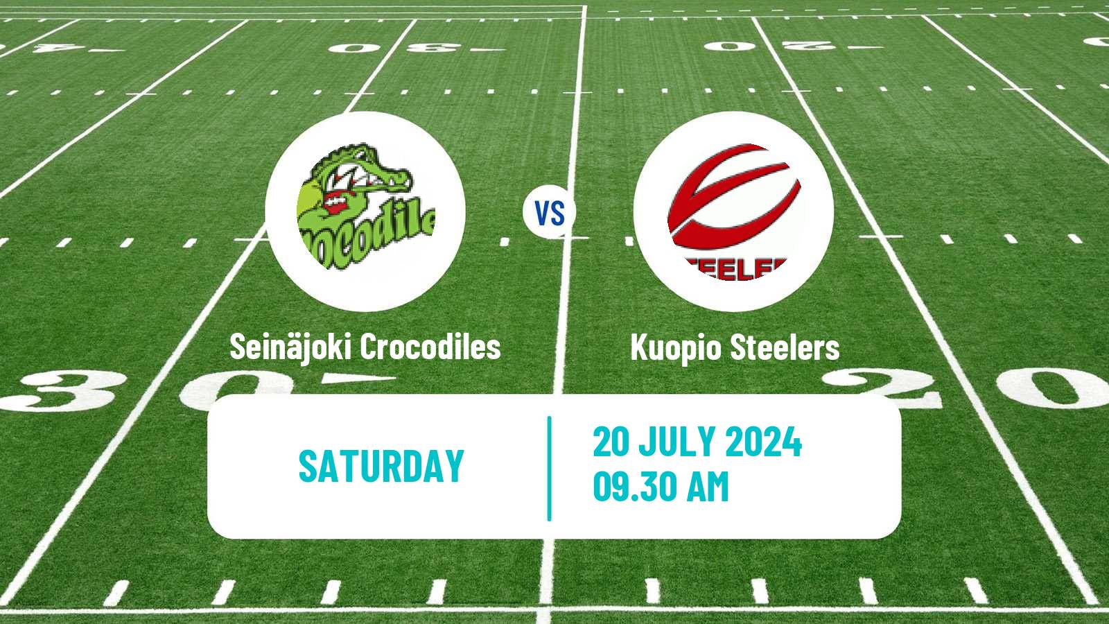 American football Finnish Vaahteraliiga Seinäjoki Crocodiles - Kuopio Steelers