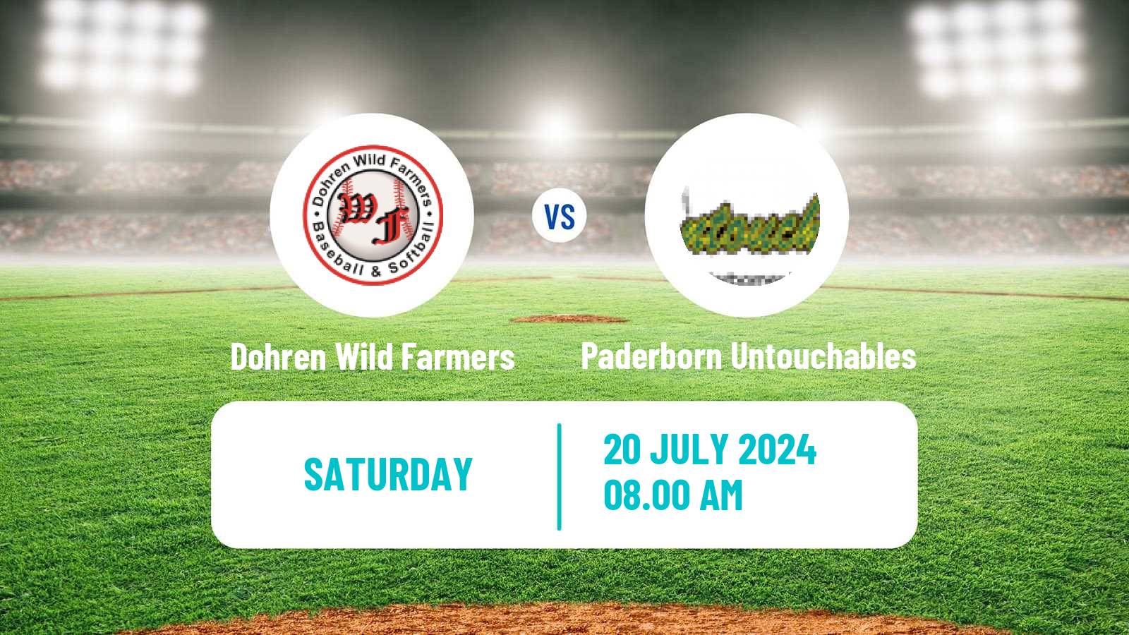 Baseball German Bundesliga North Baseball Dohren Wild Farmers - Paderborn Untouchables