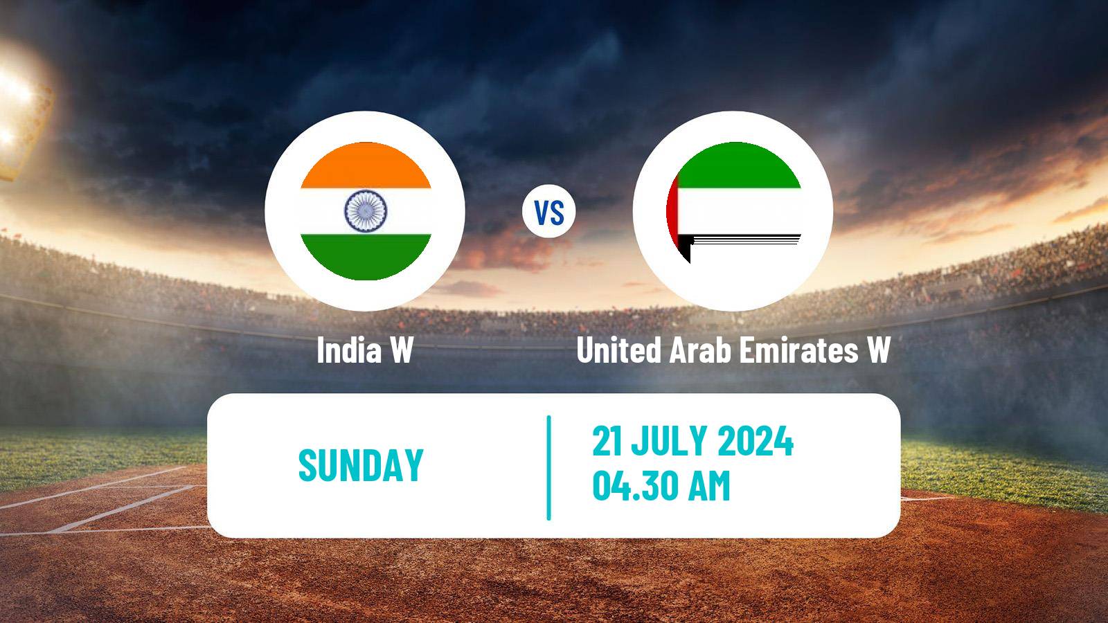 Cricket T20 Asia Cup Women India W - United Arab Emirates W