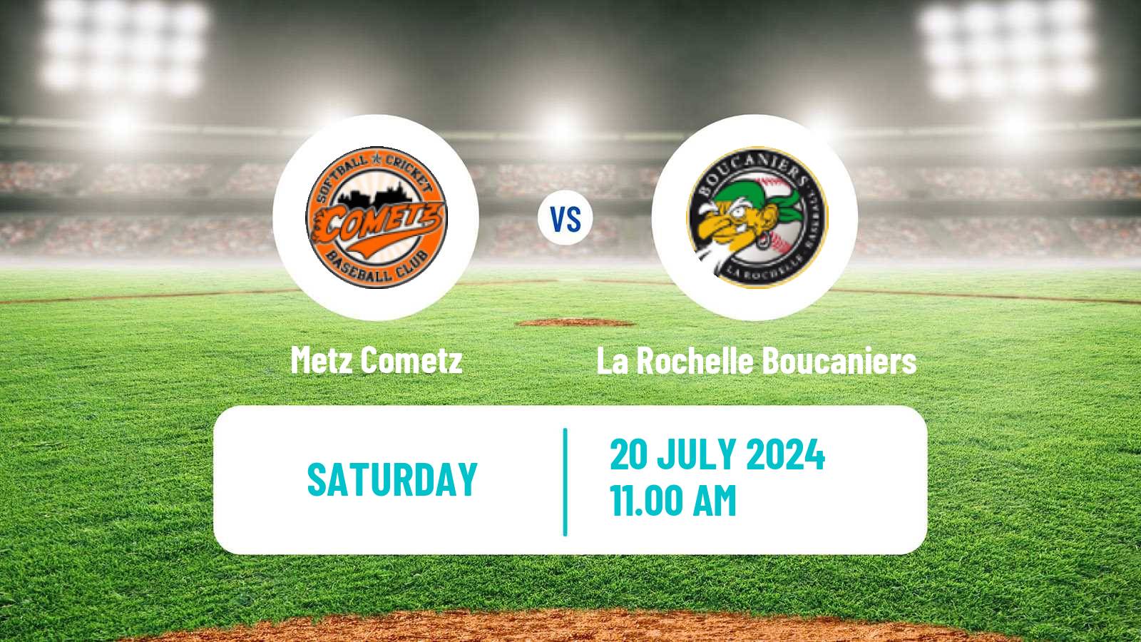 Baseball French Division 1 Baseball Metz Cometz - La Rochelle Boucaniers