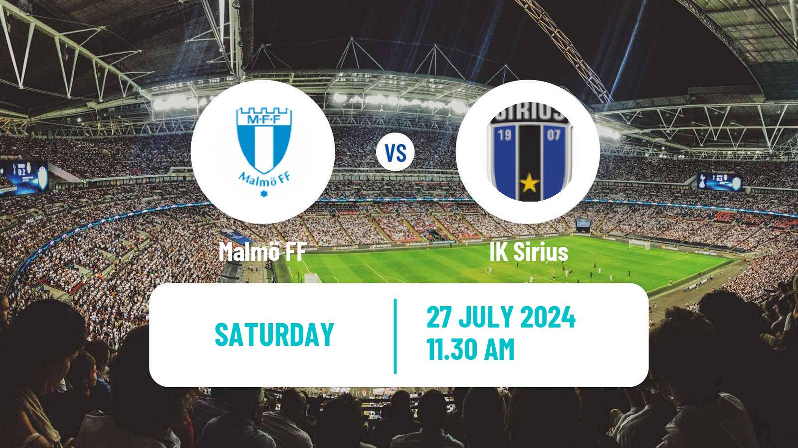 Soccer Swedish Allsvenskan Malmö - Sirius