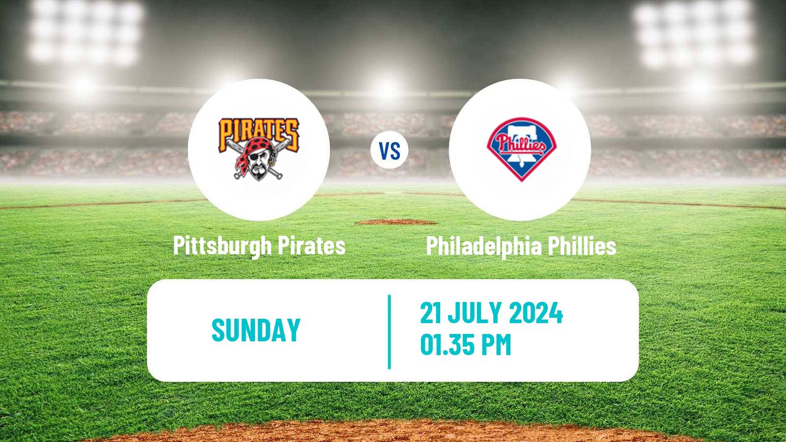 Baseball MLB Pittsburgh Pirates - Philadelphia Phillies