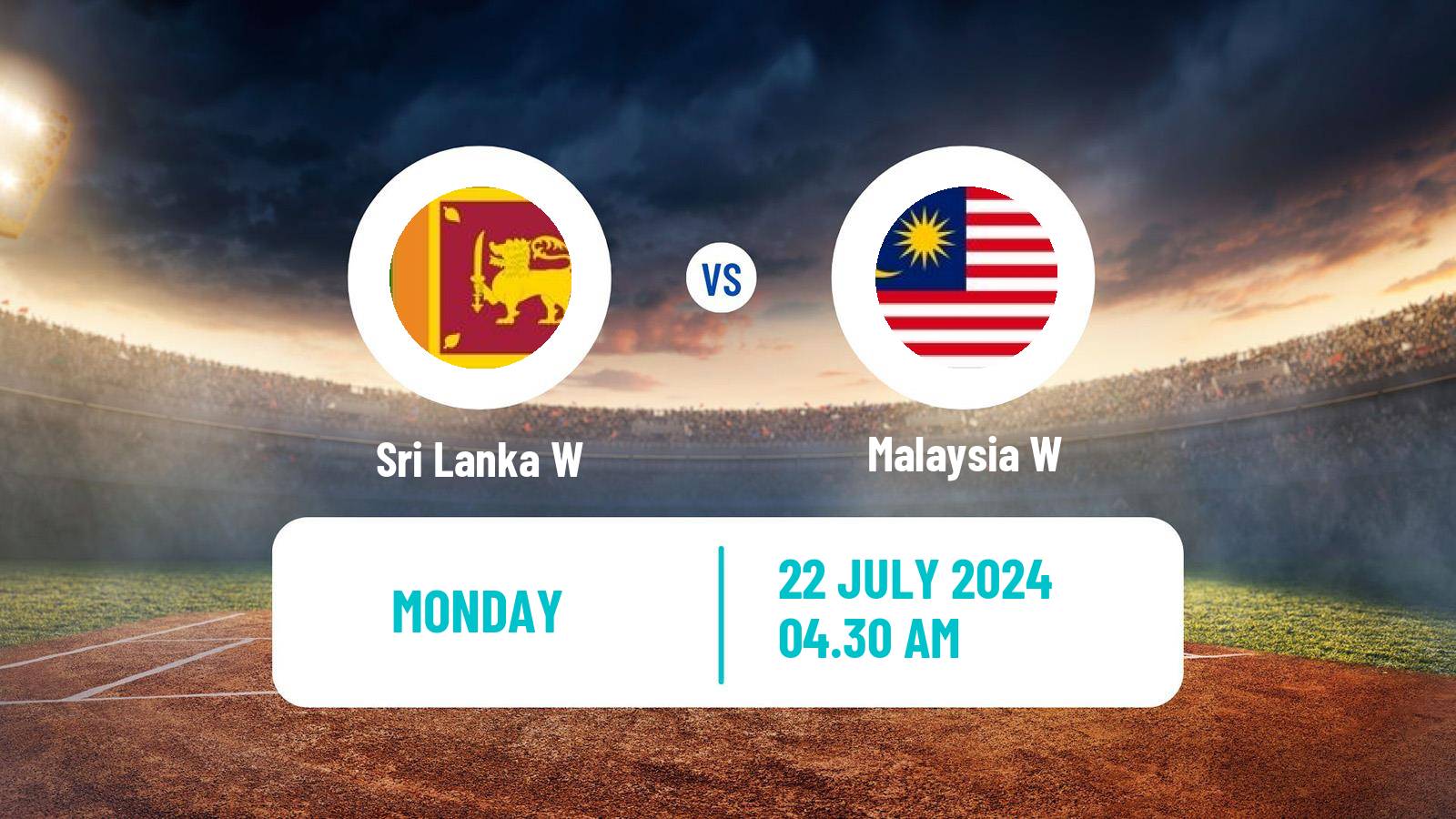 Cricket T20 Asia Cup Women Sri Lanka W - Malaysia W