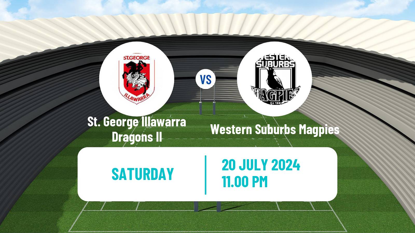 Rugby league Australian NSW Cup St. George Illawarra Dragons II - Western Suburbs Magpies