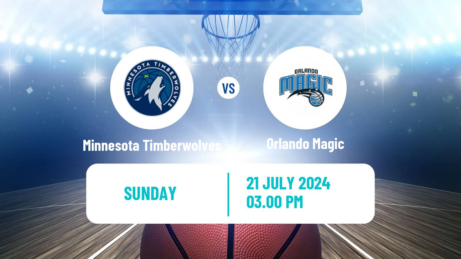 Basketball NBA Las Vegas Summer League Minnesota Timberwolves - Orlando Magic