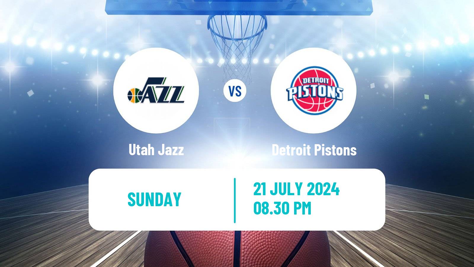 Basketball NBA Las Vegas Summer League Utah Jazz - Detroit Pistons