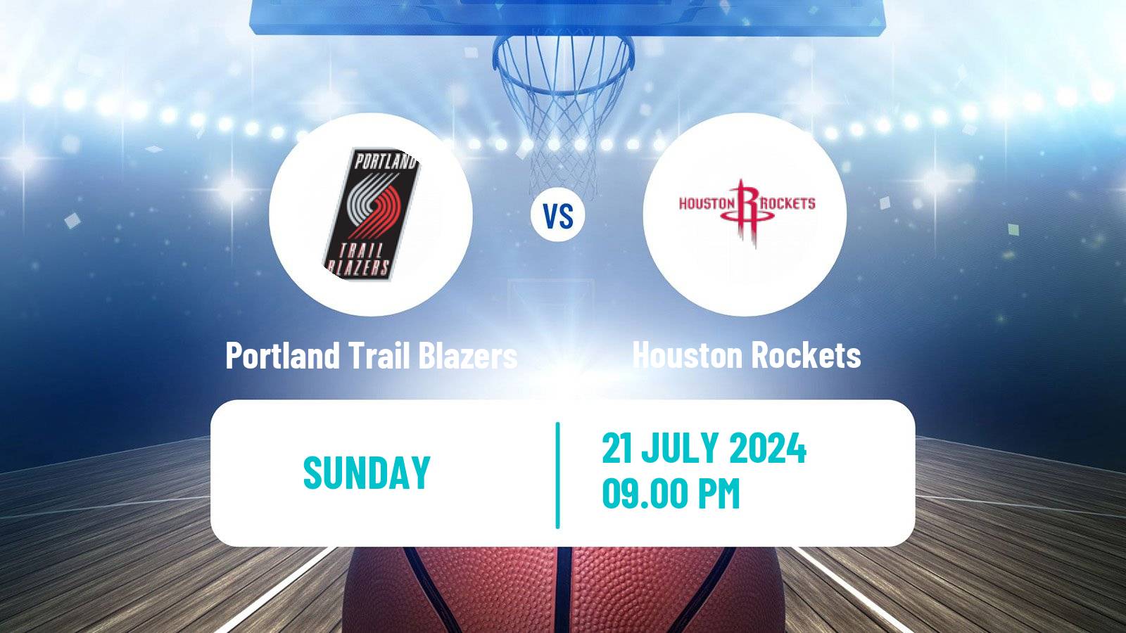 Basketball NBA Las Vegas Summer League Portland Trail Blazers - Houston Rockets