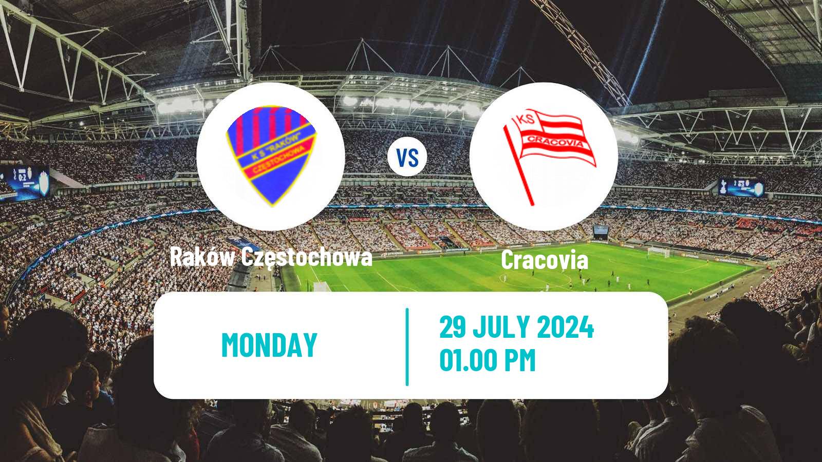 Soccer Polish Ekstraklasa Raków Częstochowa - Cracovia