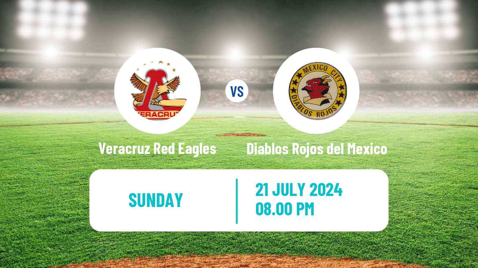 Baseball LMB Veracruz Red Eagles - Diablos Rojos del Mexico