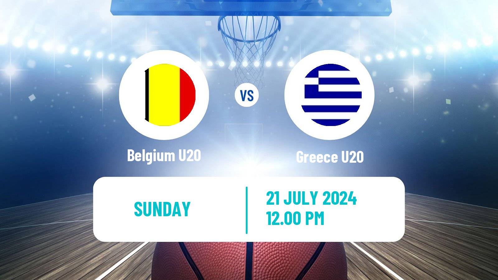 Basketball EuroBasket U20 Belgium U20 - Greece U20