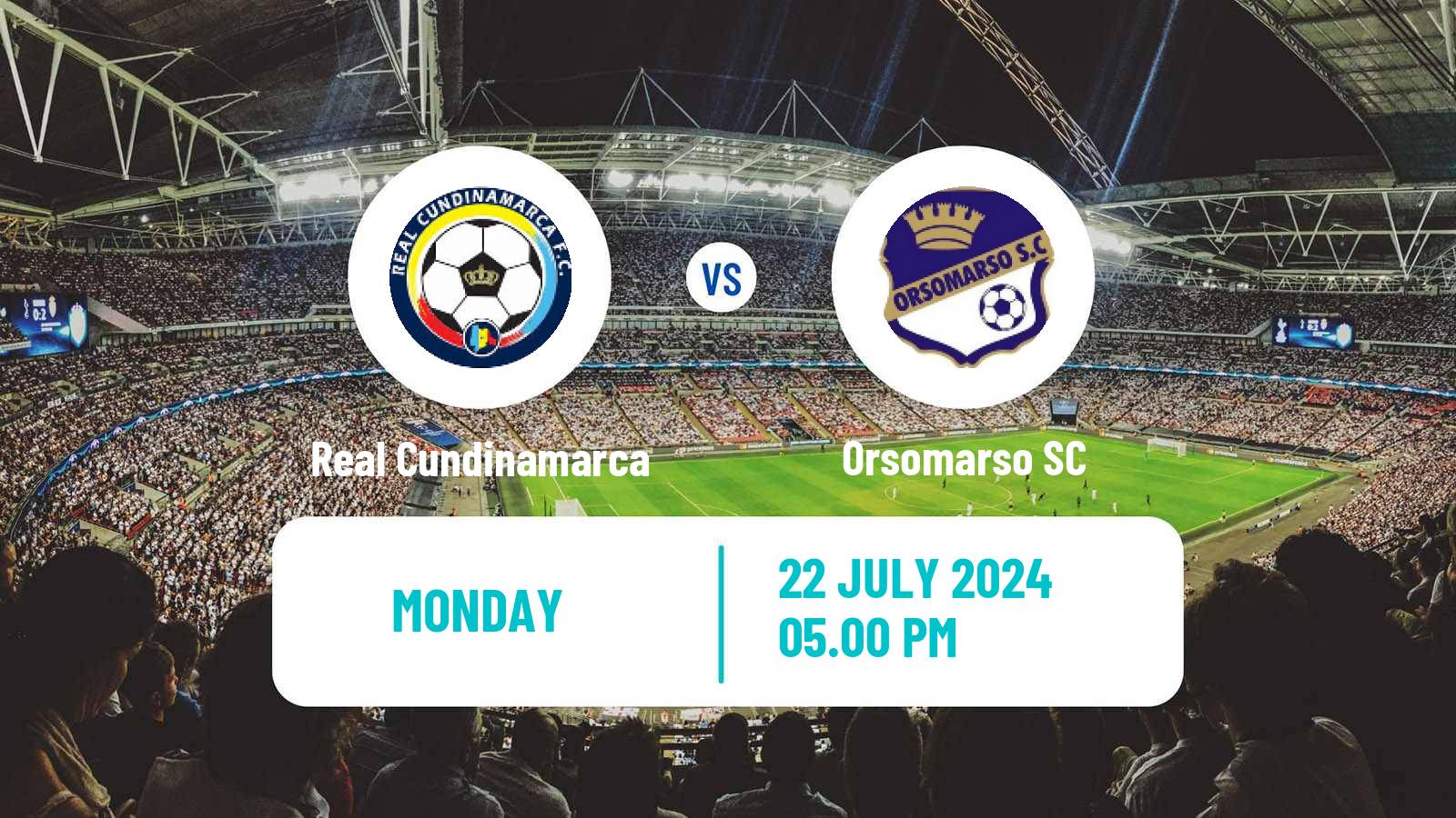 Soccer Colombian Primera B Real Cundinamarca - Orsomarso