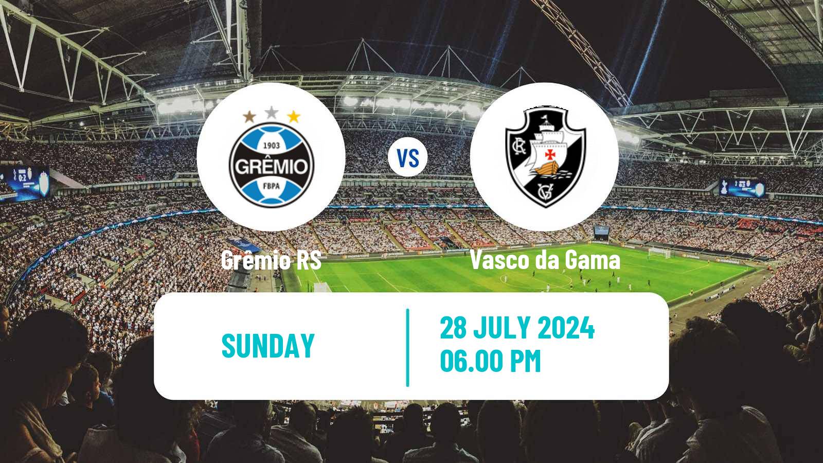 Soccer Brazilian Serie A Grêmio - Vasco da Gama