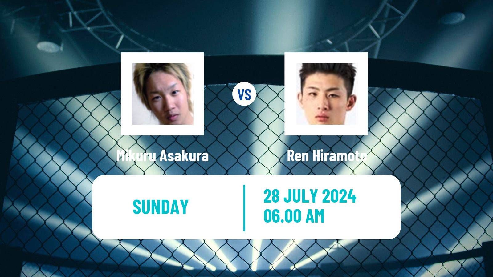 MMA Featherweight Rizin Men Mikuru Asakura - Ren Hiramoto