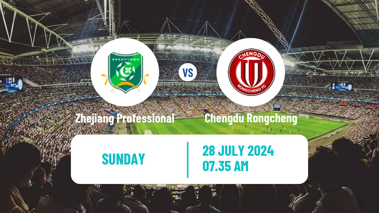 Soccer Chinese Super League Zhejiang Professional - Chengdu Rongcheng