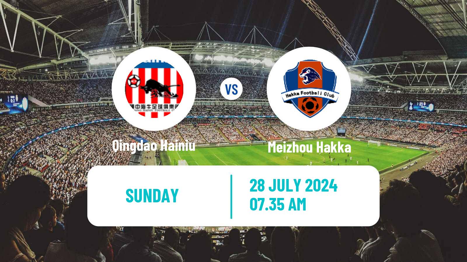 Soccer Chinese Super League Qingdao Hainiu - Meizhou Hakka