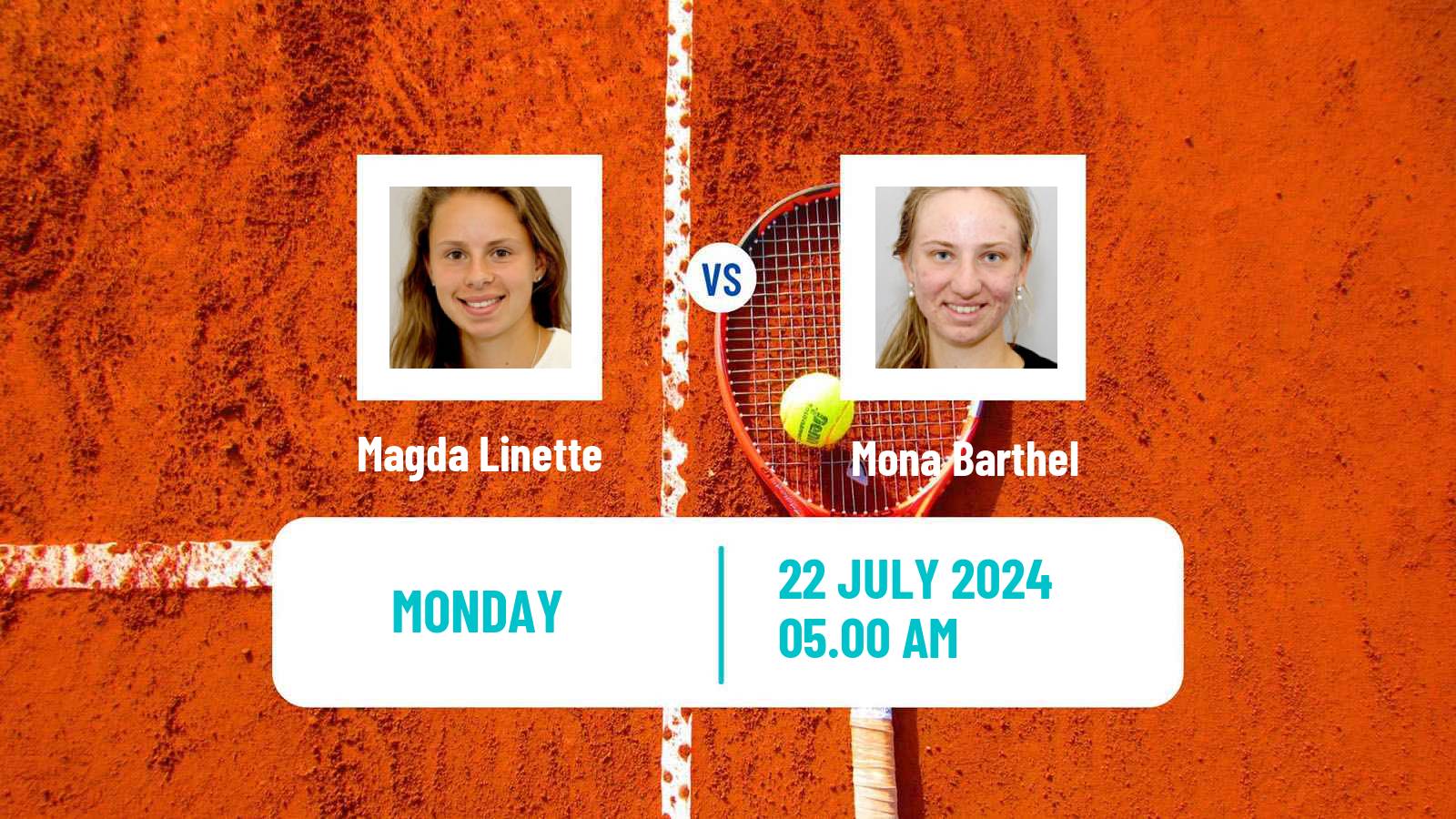 Tennis WTA Prague Magda Linette - Mona Barthel