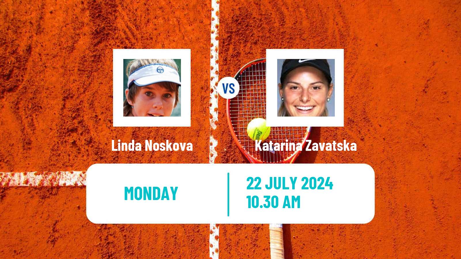 Tennis WTA Prague Linda Noskova - Katarina Zavatska
