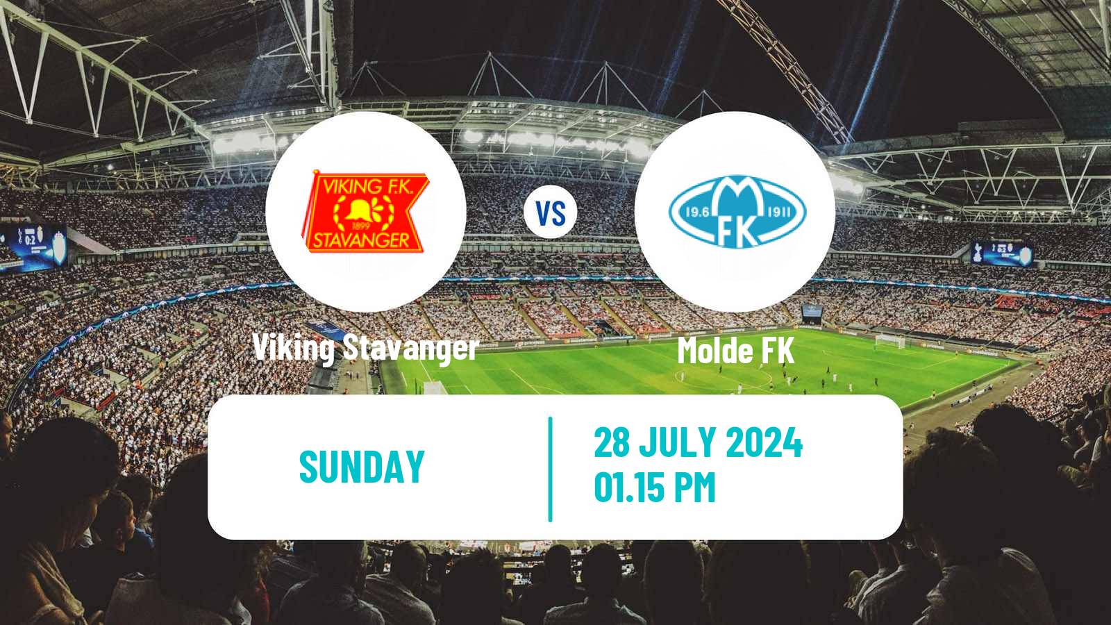 Soccer Norwegian Eliteserien Viking Stavanger - Molde